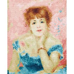 Tapyba pagal skaičius Jeanne Samary portretas 40x50 cm
