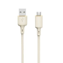 USB-A – micro USB kabelis 5A 1 m – smėlinis
