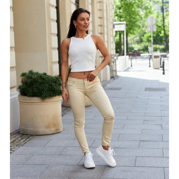 Serpenti smėlinės spalvos džinsai