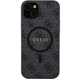 Guess 4G Collection“ odinis MagSafe“ dėklas su metaliniu logotipui Samsung Galaxy S24 Ultra“ – juodas