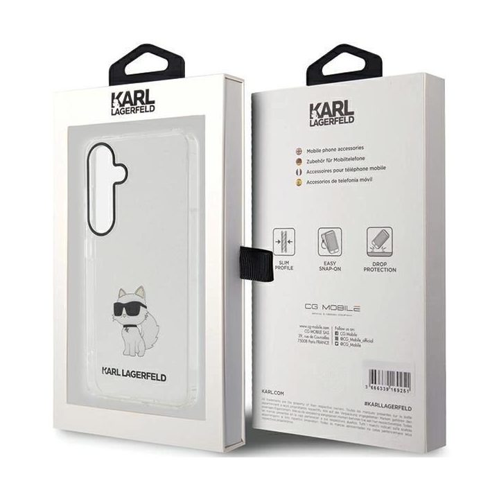 Karl Lagerfeld IML Choupette dėklas Samsung Galaxy S24“ – permatomas