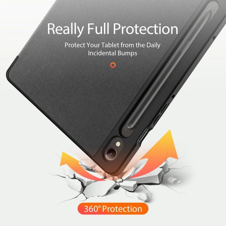 Domo flip ir išmanusis miego dėklas Samsung Galaxy Tab S9“ – juodas