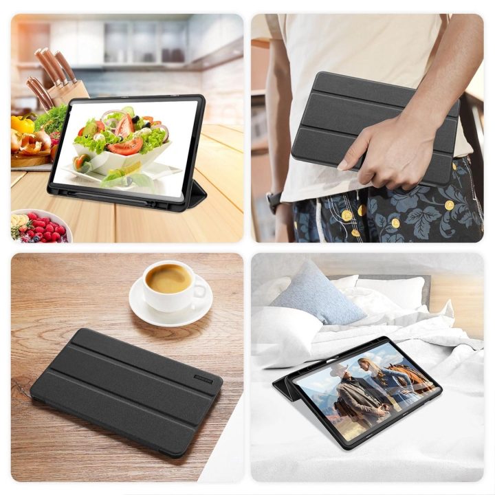 Domo flip ir išmanusis miego dėklas Samsung Galaxy Tab S9“ – juodas