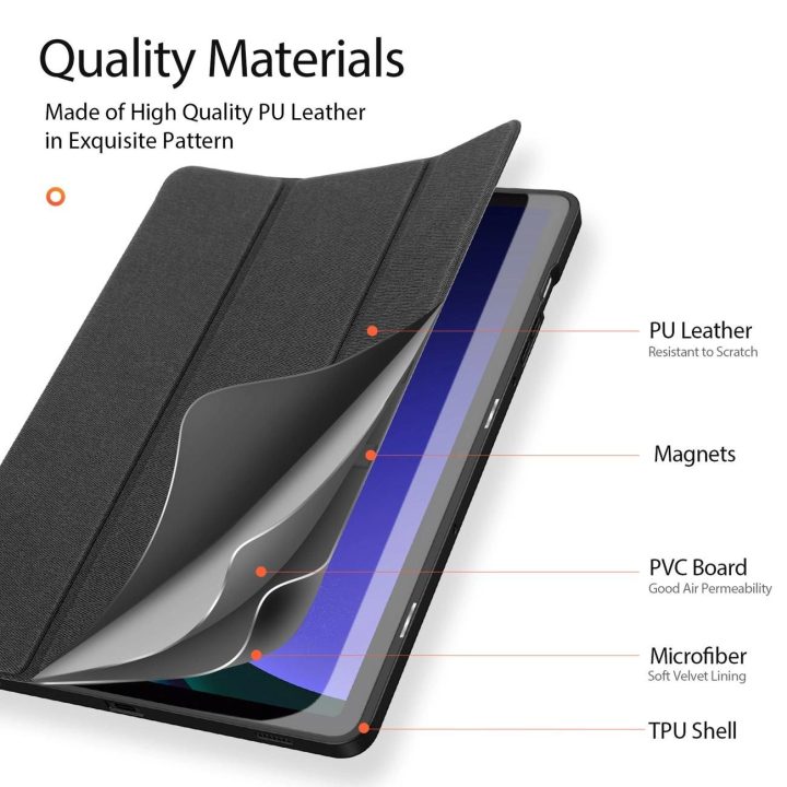 Domo flip ir išmanusis miego dėklas Samsung Galaxy Tab S9“ – juodas