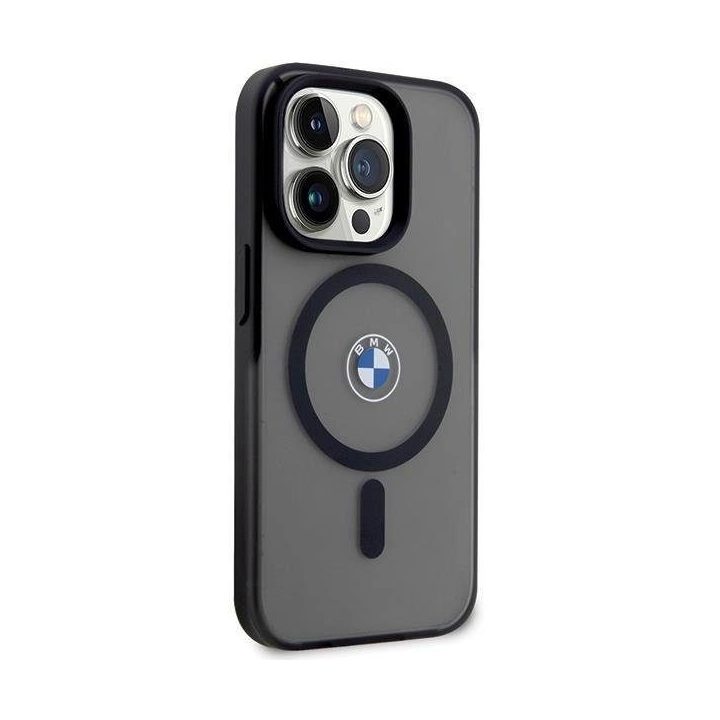 BMW IML Signature MagSafe dėklas iPhone 15 Pro - juodos spalvos