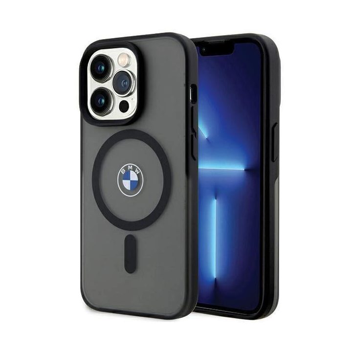 BMW IML Signature MagSafe dėklas iPhone 15 Pro - juodos spalvos