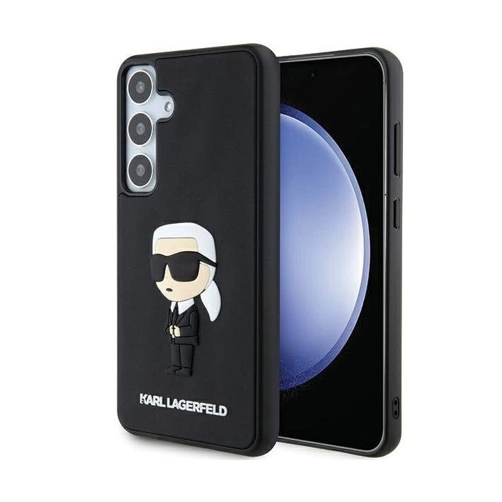 Karl Lagerfeld 3D guminių ikonų dėklas Samsung Galaxy S24“ – juoda