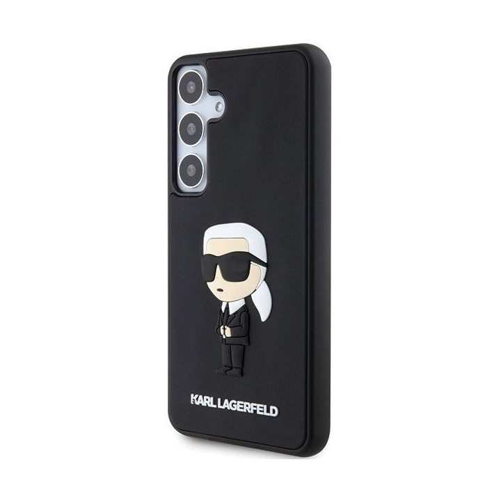 Karl Lagerfeld 3D guminių ikonų dėklas Samsung Galaxy S24“ – juoda