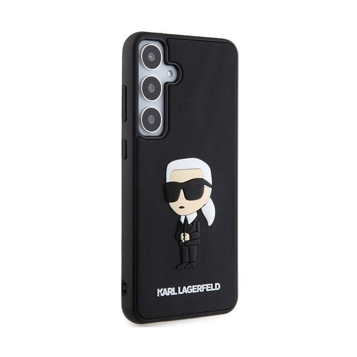 Karl Lagerfeld 3D guminių ikonų dėklas Samsung Galaxy S24“ – juoda