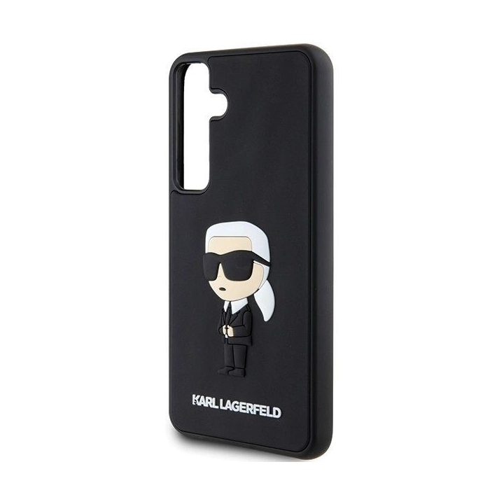 Karl Lagerfeld 3D guminių ikonų dėklas Samsung Galaxy S24“ – juoda