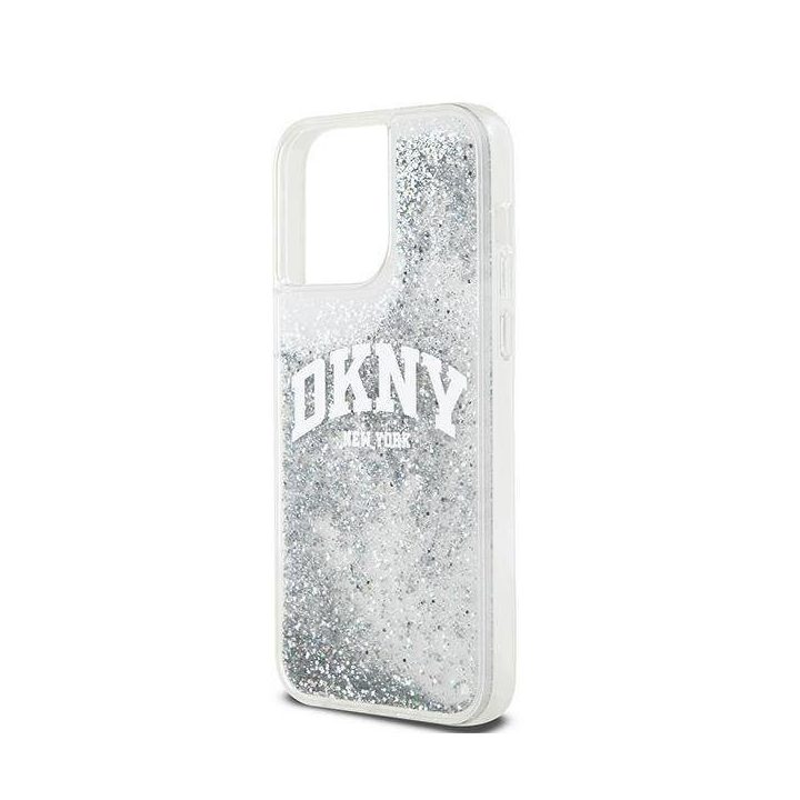 DKNY Liquid Glitter Big Logo dėklas iPhone 15 Pro Max“ – baltas