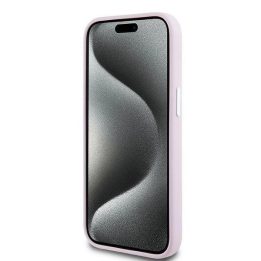 DKNY Liquid Silicone Small Metal Logo Magsafe dėklas iPhone 14 / 15 / 13 - rausvas