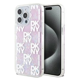 DKNY Liquid Glitter Multilogo“ dėklas iPhone 15 Pro Max“ – rausvas