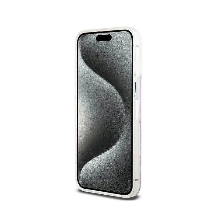 DKNY Liquid Glitter Multilogo“ dėklas iPhone 15 Pro Max“ – rausvas