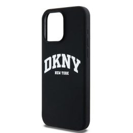 DKNY Liquid Silicone White Printed Logo MagSafe dėklas iPhone 13 Pro Max“ – juodas