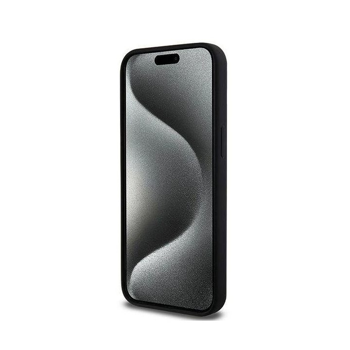 DKNY Liquid Silicone White Printed Logo MagSafe dėklas iPhone 13 Pro Max“ – juodas