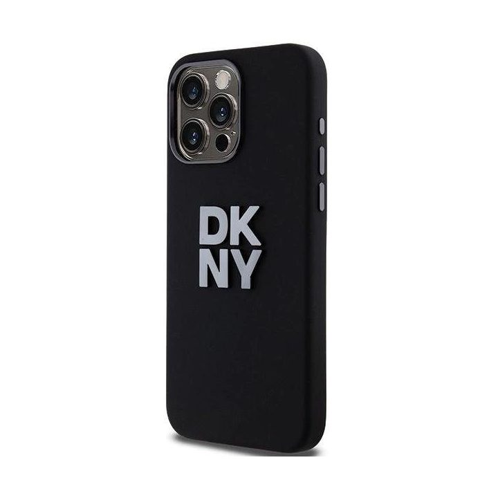 DKNY Liquid Silicone Metal Logo“ dėklas iPhone 15 Pro“, juodos spalvos