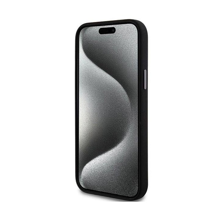 DKNY Liquid Silicone Metal Logo“ dėklas iPhone 15 / 14 / 13“ – juoda