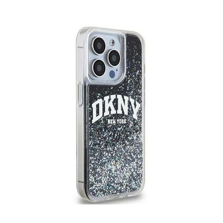 DKNY Liquid Glitter Big Logo dėklas iPhone 14 Pro“ – juodas