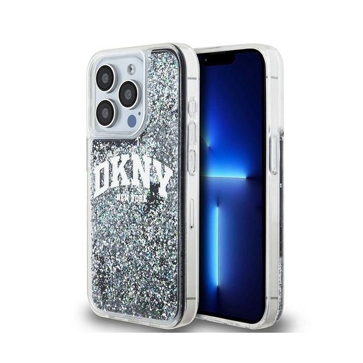 DKNY Liquid Glitter Big Logo dėklas iPhone 14 Pro“ – juodas