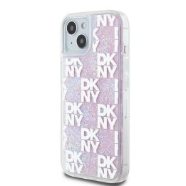 DKNY Liquid Glitter Multilogo dėkliukas iPhone 15“ / 14“ / 13“ – rausvas