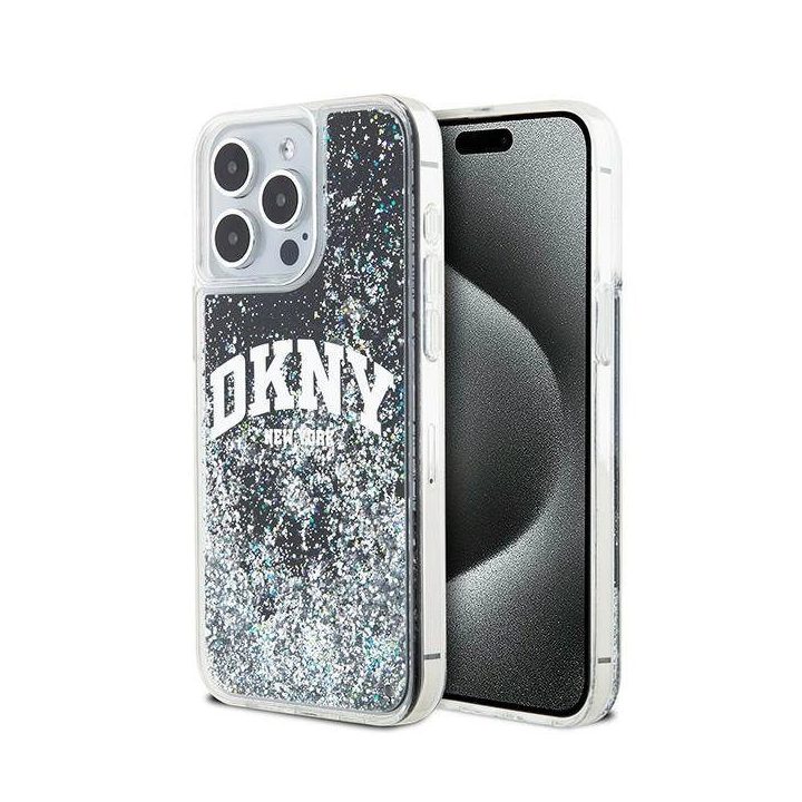 DKNY Liquid Glitter Big Logo“ dėklas skirtas iPhone 14 Pro Max“ – juodos spalvos