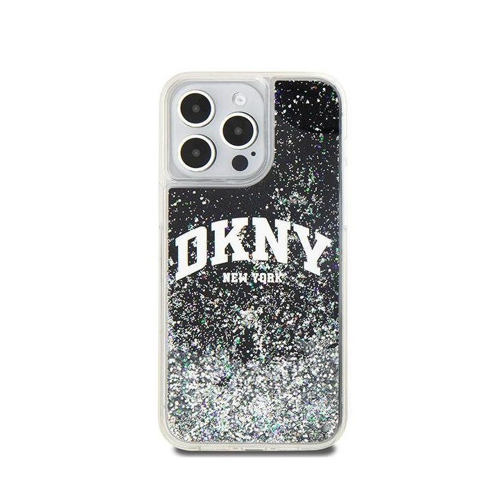 DKNY Liquid Glitter Big Logo“ dėklas skirtas iPhone 14 Pro Max“ – juodos spalvos