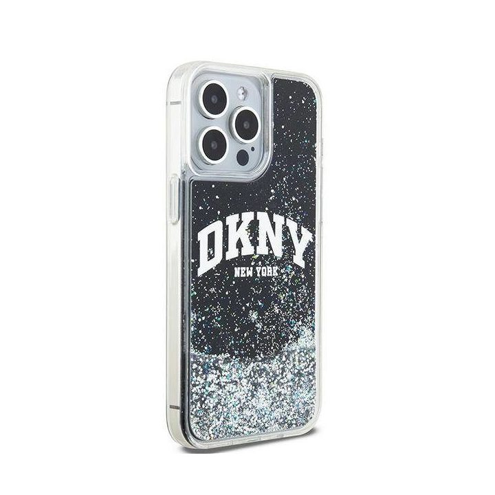 DKNY Liquid Glitter Big Logo“ dėklas skirtas iPhone 14 Pro Max“ – juodos spalvos