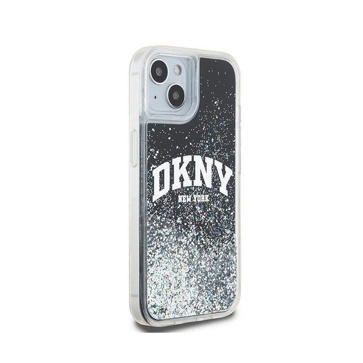 DKNY Liquid Glitter Big Logo įdėklas iPhone 15 Plus“ / iPhone 14 Plus“ – juodas