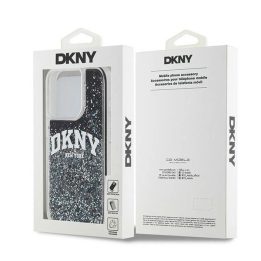 DKNY Liquid Glitter Big Logo dėklas iPhone 15 Pro“ – juodas