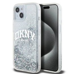 DKNY Liquid Glitter Big Logo“ dėklas skirtas iPhone 15 / 14 / 13“ – baltas