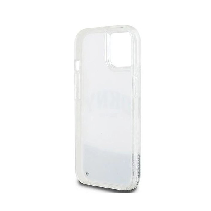 DKNY Liquid Glitter Big Logo“ dėklas skirtas iPhone 15 / 14 / 13“ – baltas