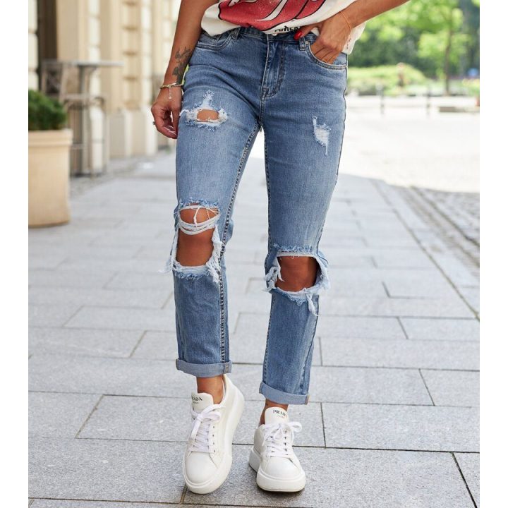 Mom fit“ džinsai su Forconese“ įplėšomis