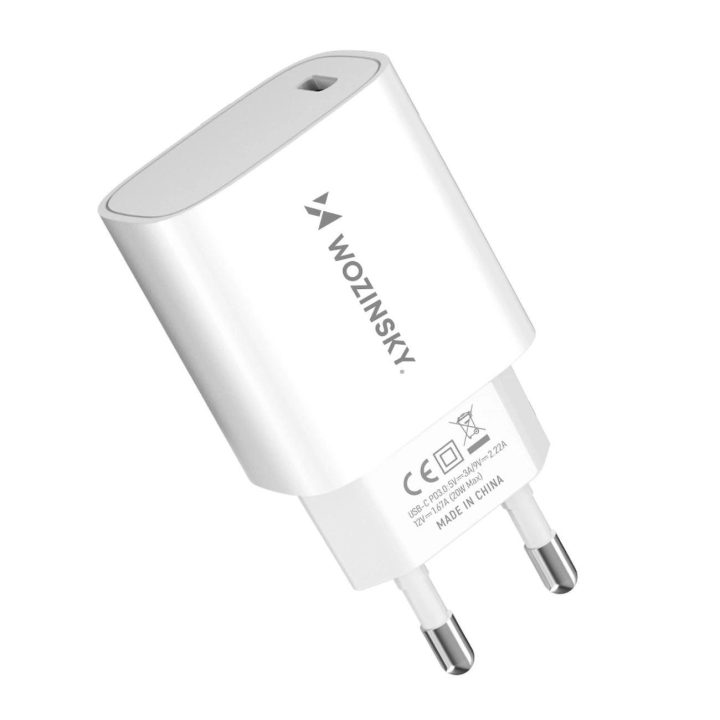 20W USB-C tinklinis įkroviklis – baltas