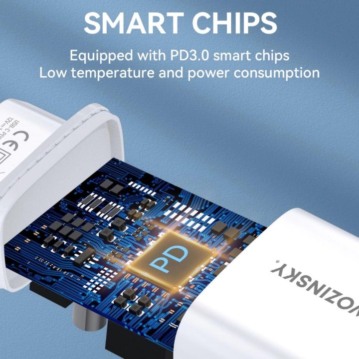 20W USB-C tinklinis įkroviklis – baltas