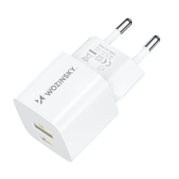WWCEAC GaN USB C 33 W sieninis įkroviklis – baltas