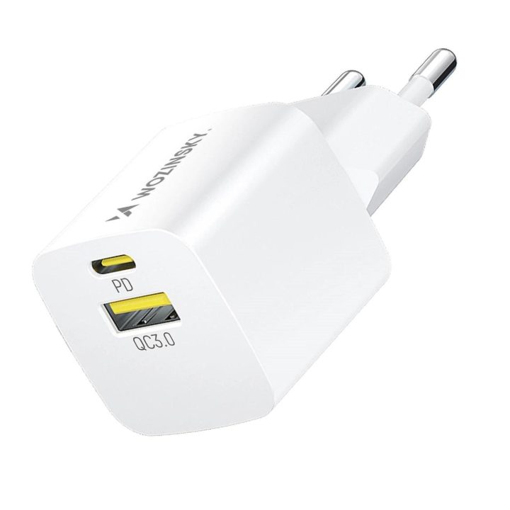 WWCEAC GaN USB C 33 W sieninis įkroviklis – baltas