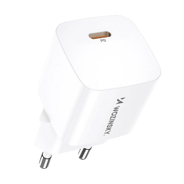 CMWCS USB-C PD 20 W sieninis įkroviklis – baltas