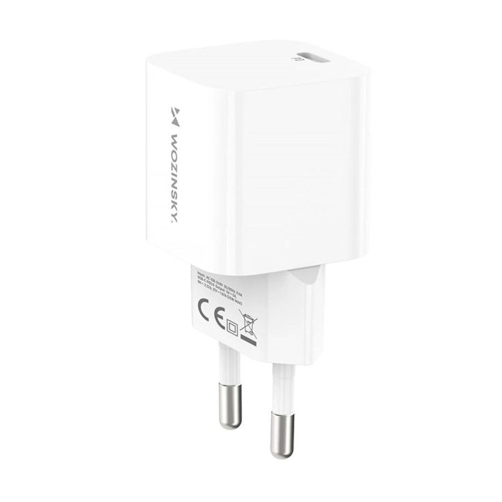 CMWCS USB-C PD 20 W sieninis įkroviklis – baltas
