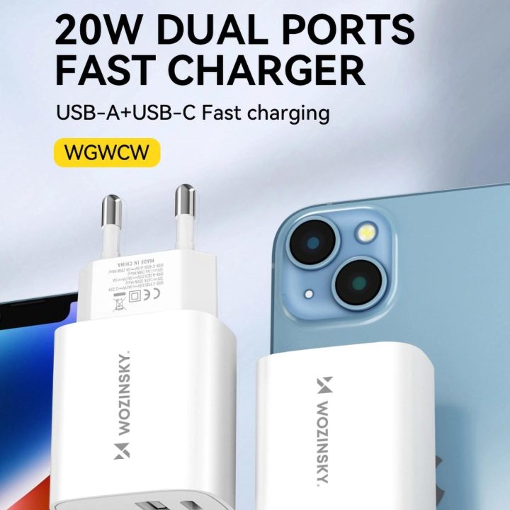 tinklo įkroviklis USB C 20 W – baltas