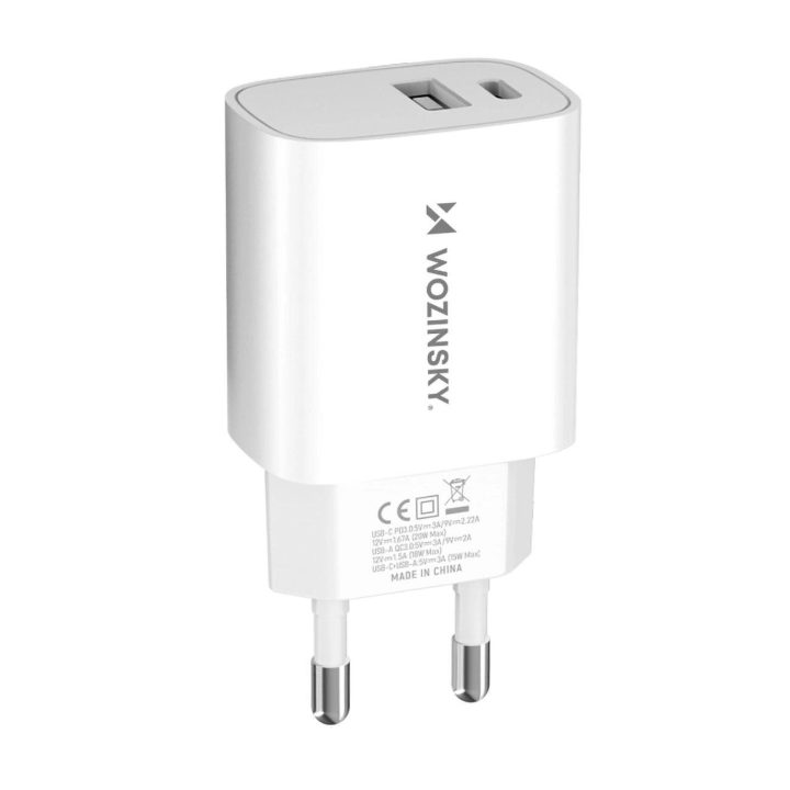 tinklo įkroviklis USB C 20 W – baltas