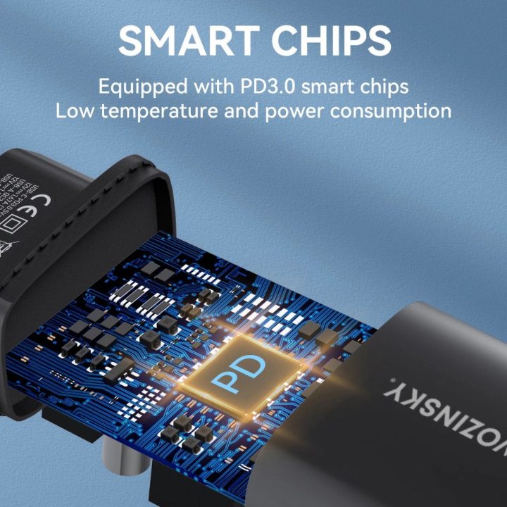 Įkroviklis WGWCB USB C 20 W, juodas