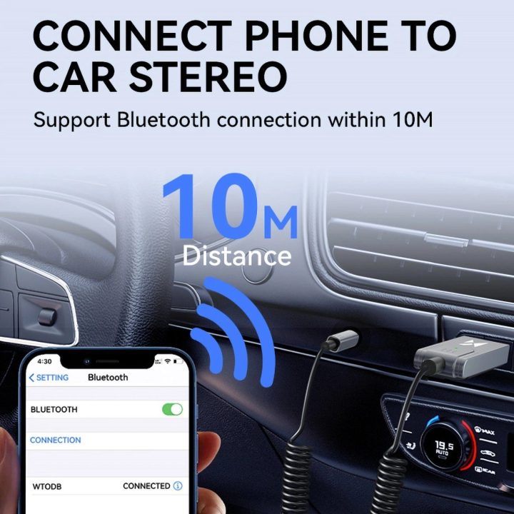Garso adapteris WTODB Bluetooth“ 5.3 / AUX garso imtuvas