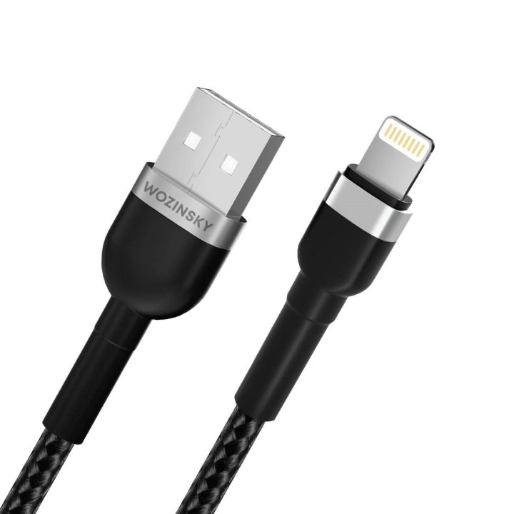 USB-A / Lightning“ 2,4 A kabelis 1 m - juodas
