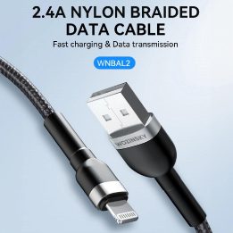 USB-A / Lightning“ 2,4 A laidas 2 m – juoda