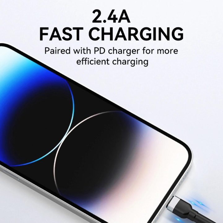 USB-A / Lightning“ 2,4 A laidas 2 m – juoda