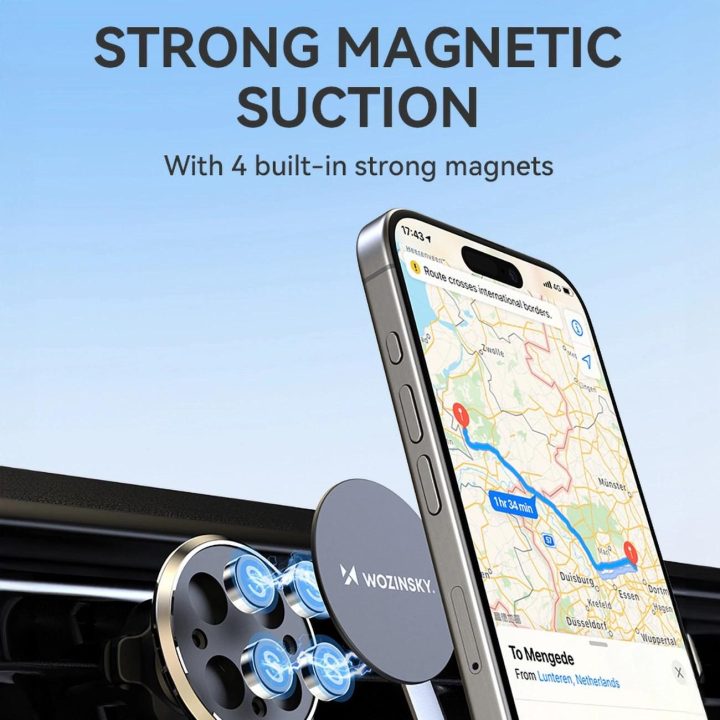 magnetinis telefono laikiklis automobilio ortakiui - juodas