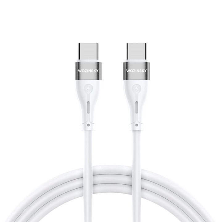 USB C PD 65W laidas 1 m ilgio - baltas