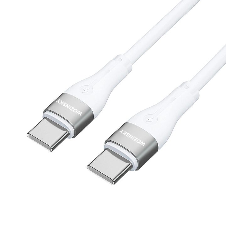 USB C PD 65W laidas 1 m ilgio - baltas