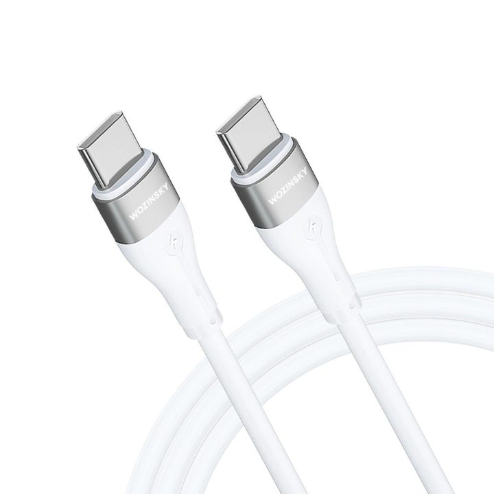 USB C PD 65W laidas 1 m ilgio - baltas